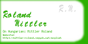 roland mittler business card